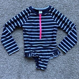 GAP Striped long sleeve bathing suit, 4T